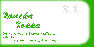 monika koppa business card